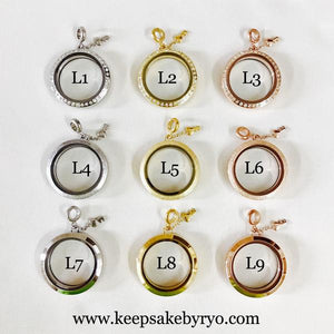 ASHES GLASS LOCKET WITH FLOATING CHARMS