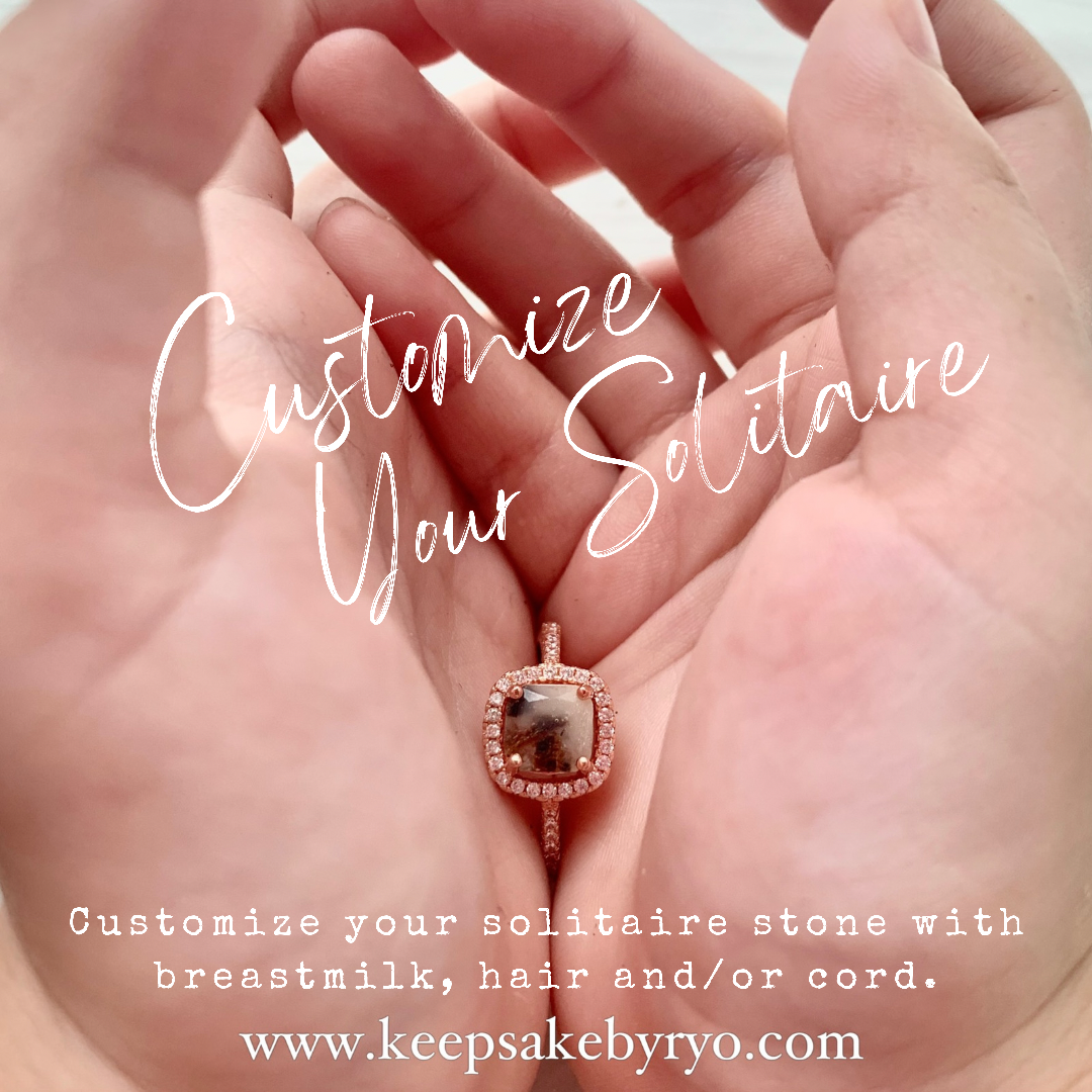 SOLITAIRE: JODIE RING WITH CUSHION INCLUSION STONE