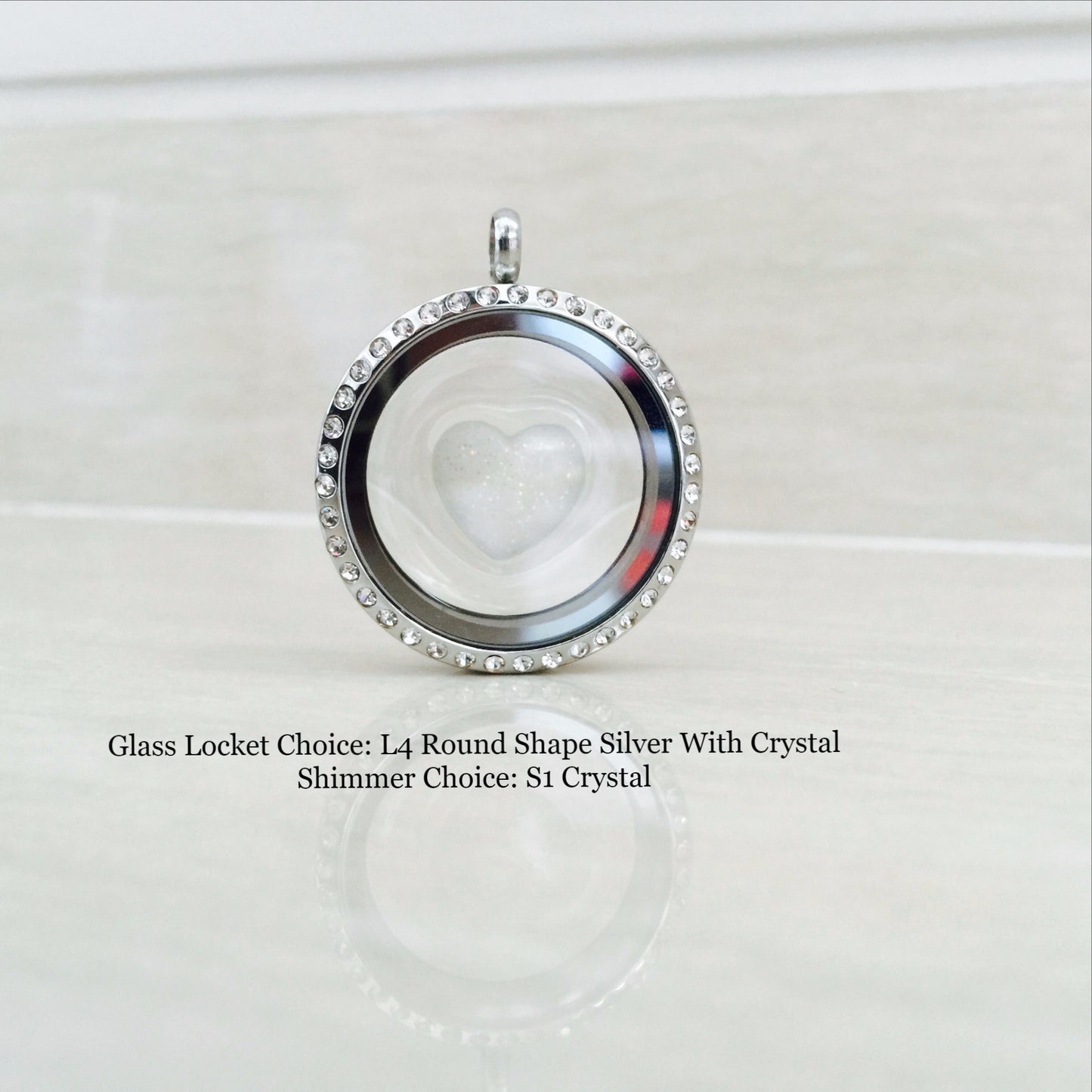 HEART AND NAME GLASS LOCKET