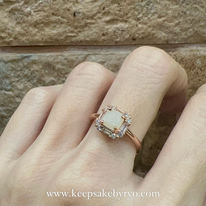 SOLITAIRE: JODIE RING WITH CUSHION INCLUSION STONE