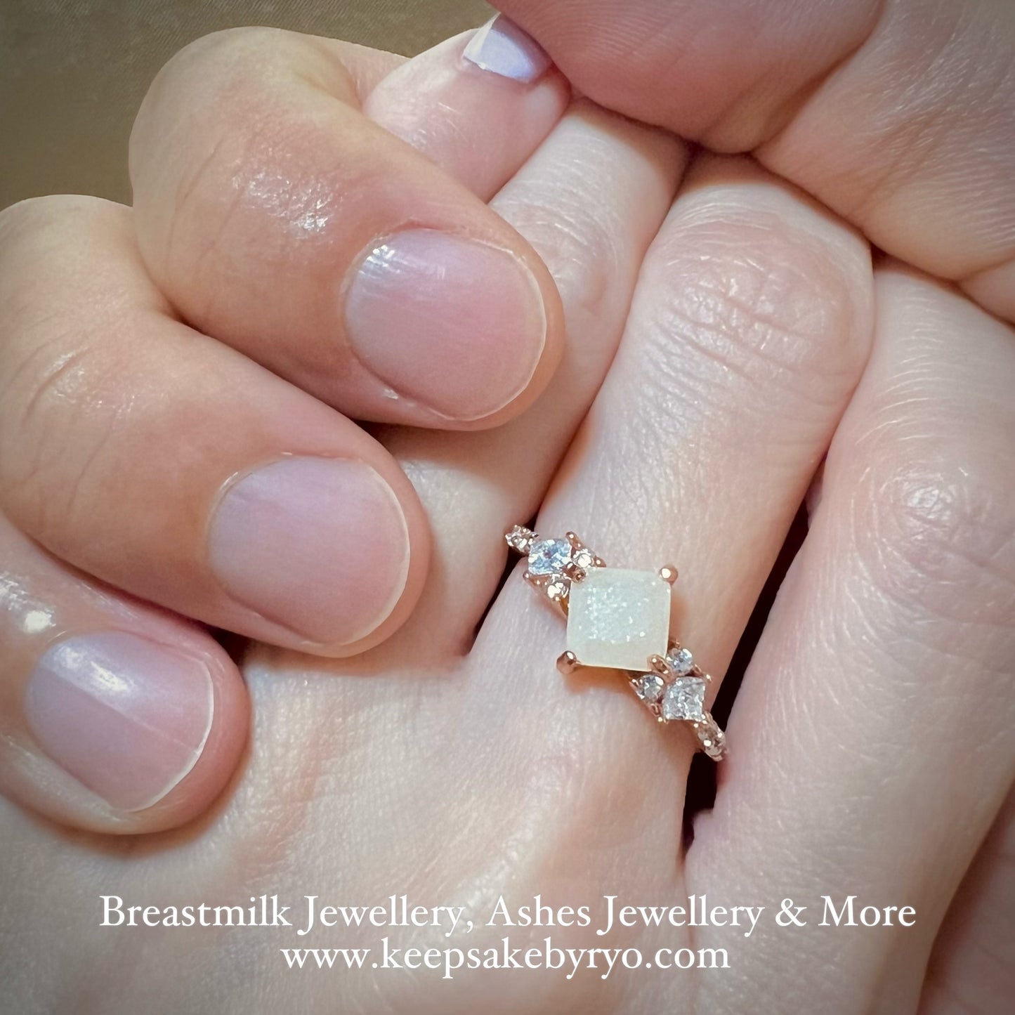 SOLITAIRE: ANYA RING WITH CUSHION INCLUSION STONE
