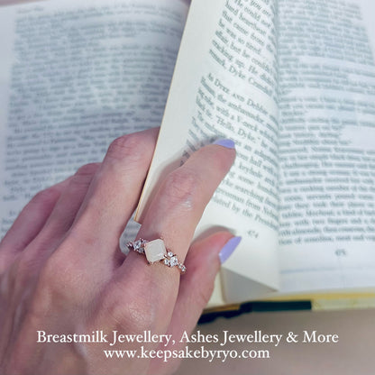 SOLITAIRE: ANYA RING WITH CUSHION INCLUSION STONE