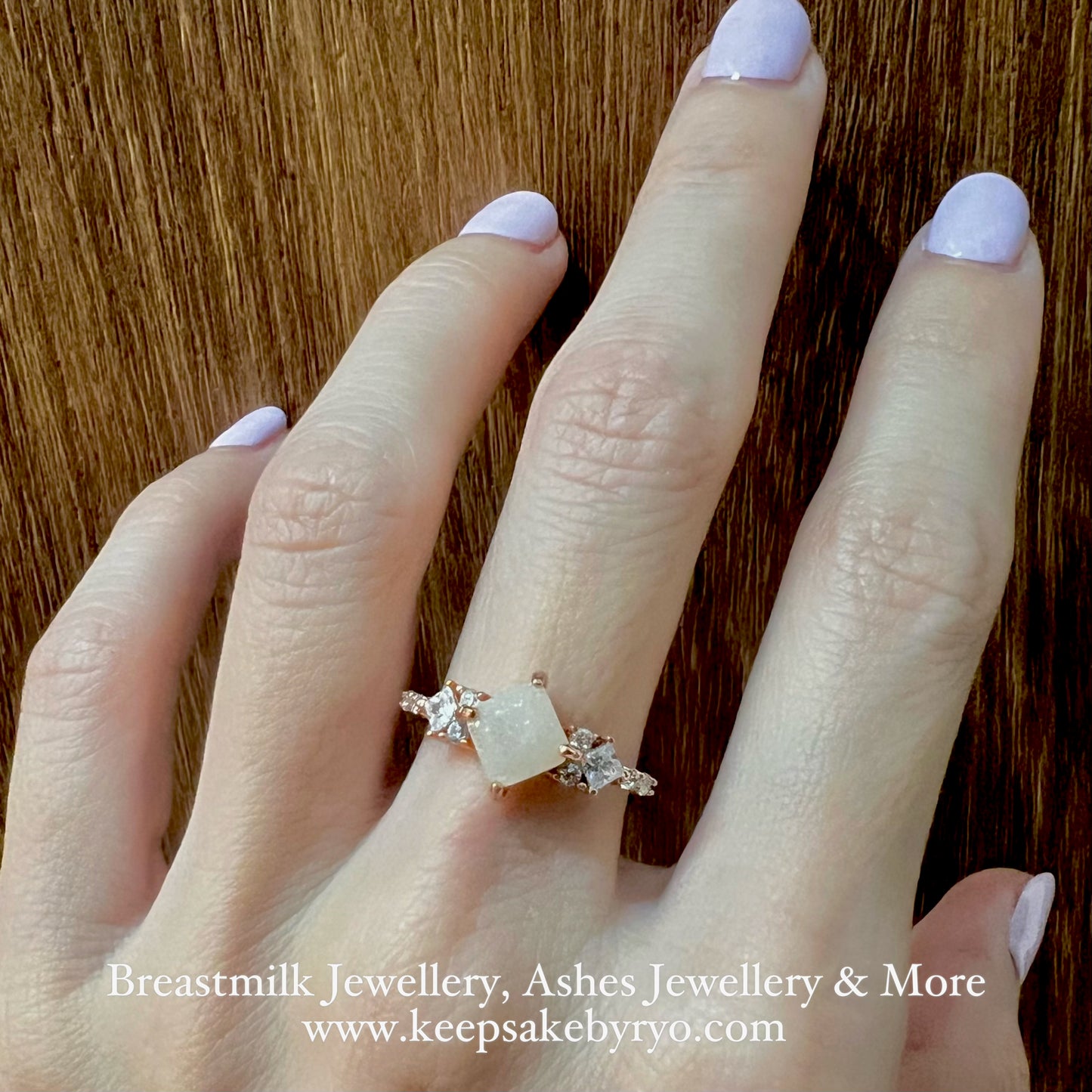 SOLITAIRE: ANYA RING WITH CUSHION INCLUSION STONE
