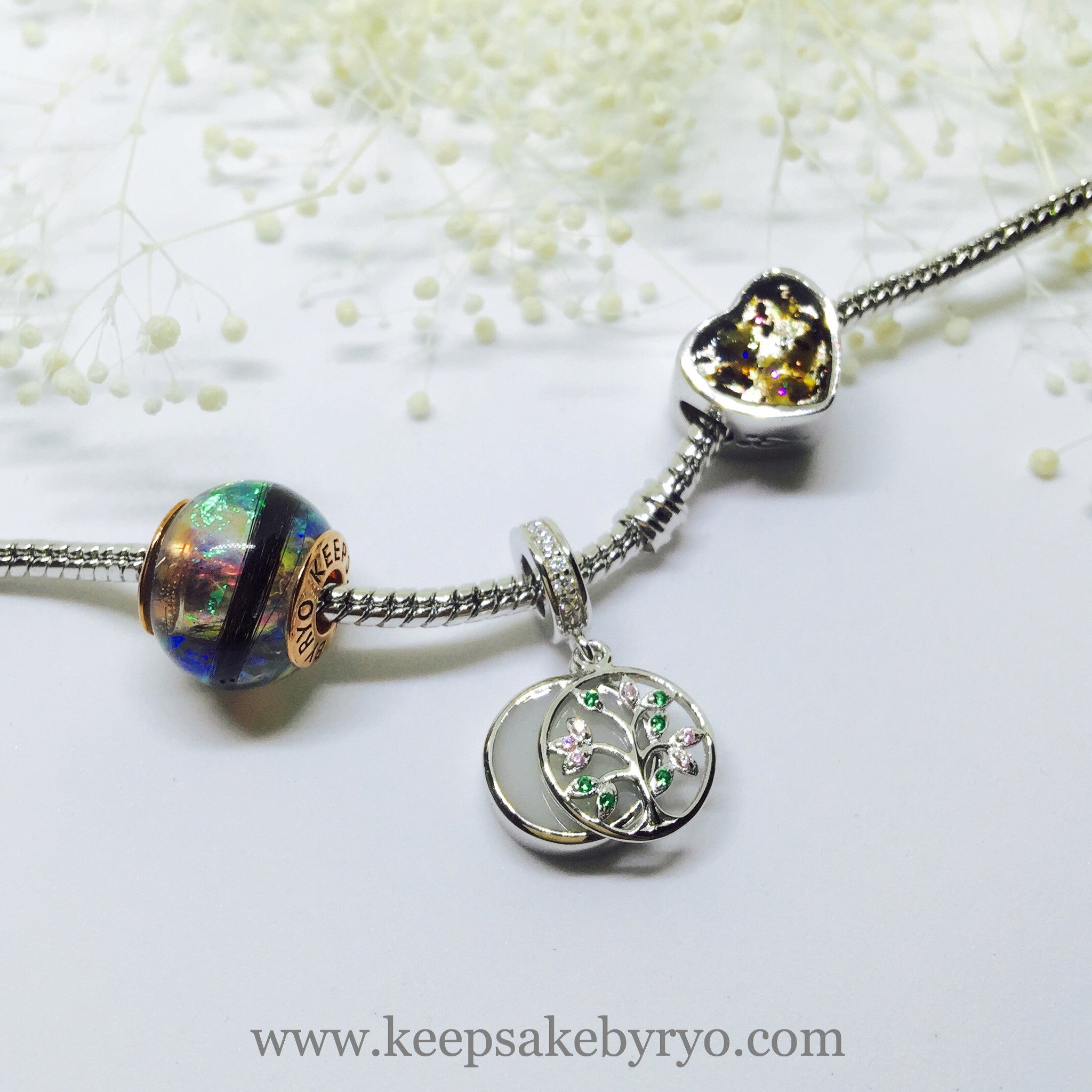 ASHES FAMILY TREE DANGLING CHARM – Keepsake by Ryo