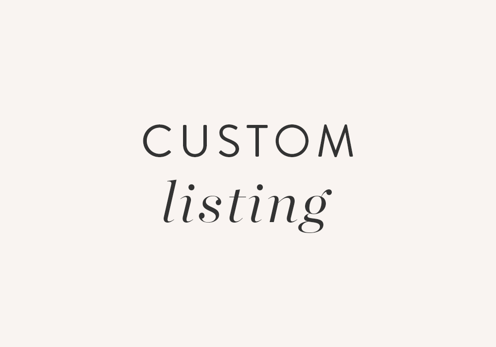 Custom listing for Leer Leung
