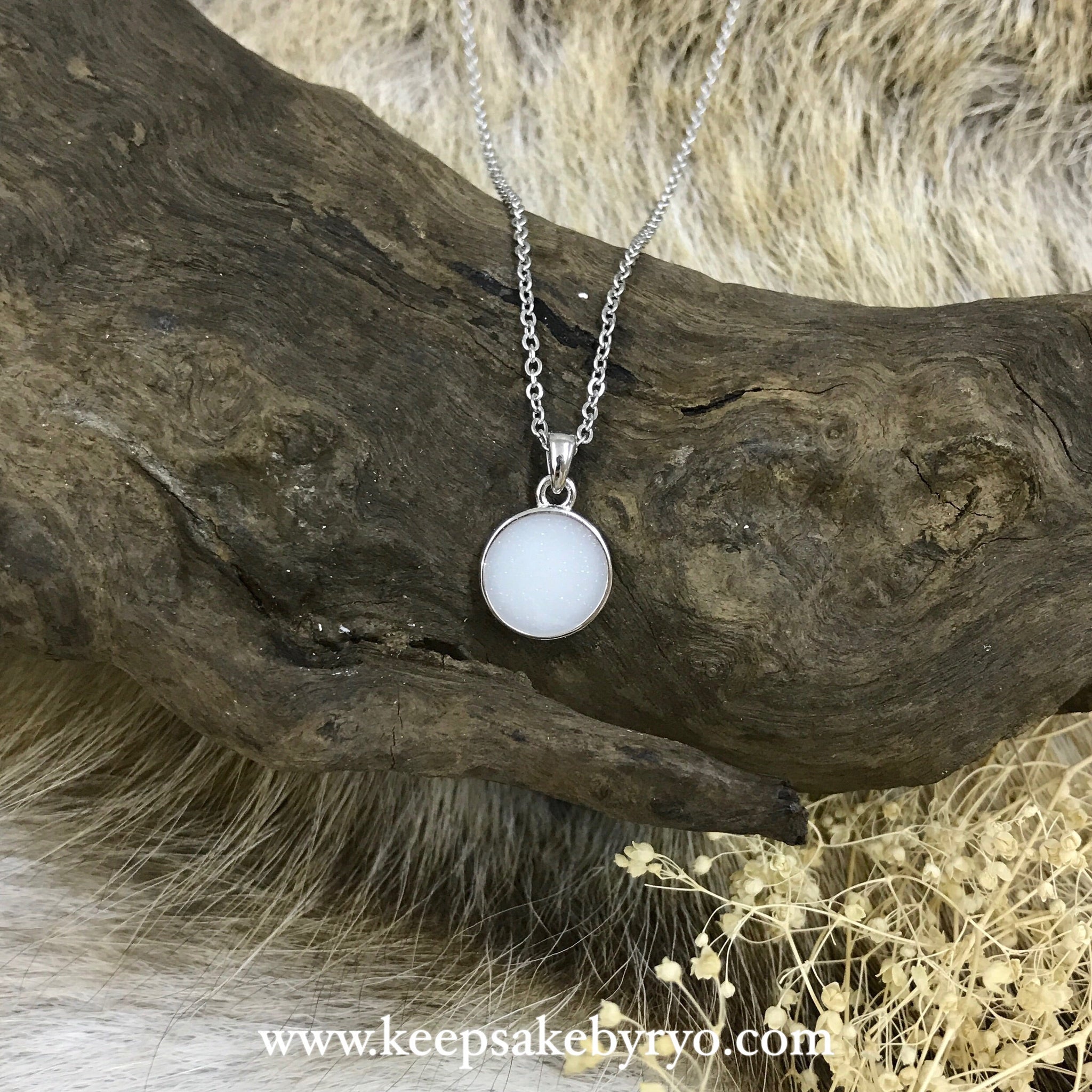 ASHES 12MM ROUND NECKLACE - Keepsake by Ryo