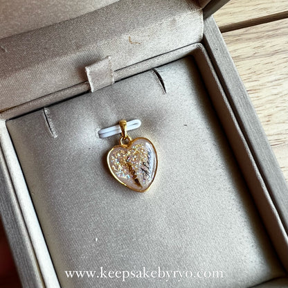 满月金 FULL MONTH GOLD & 百日金 100 DAYS GOLD: 15MM HEART SHAPED PENDANT