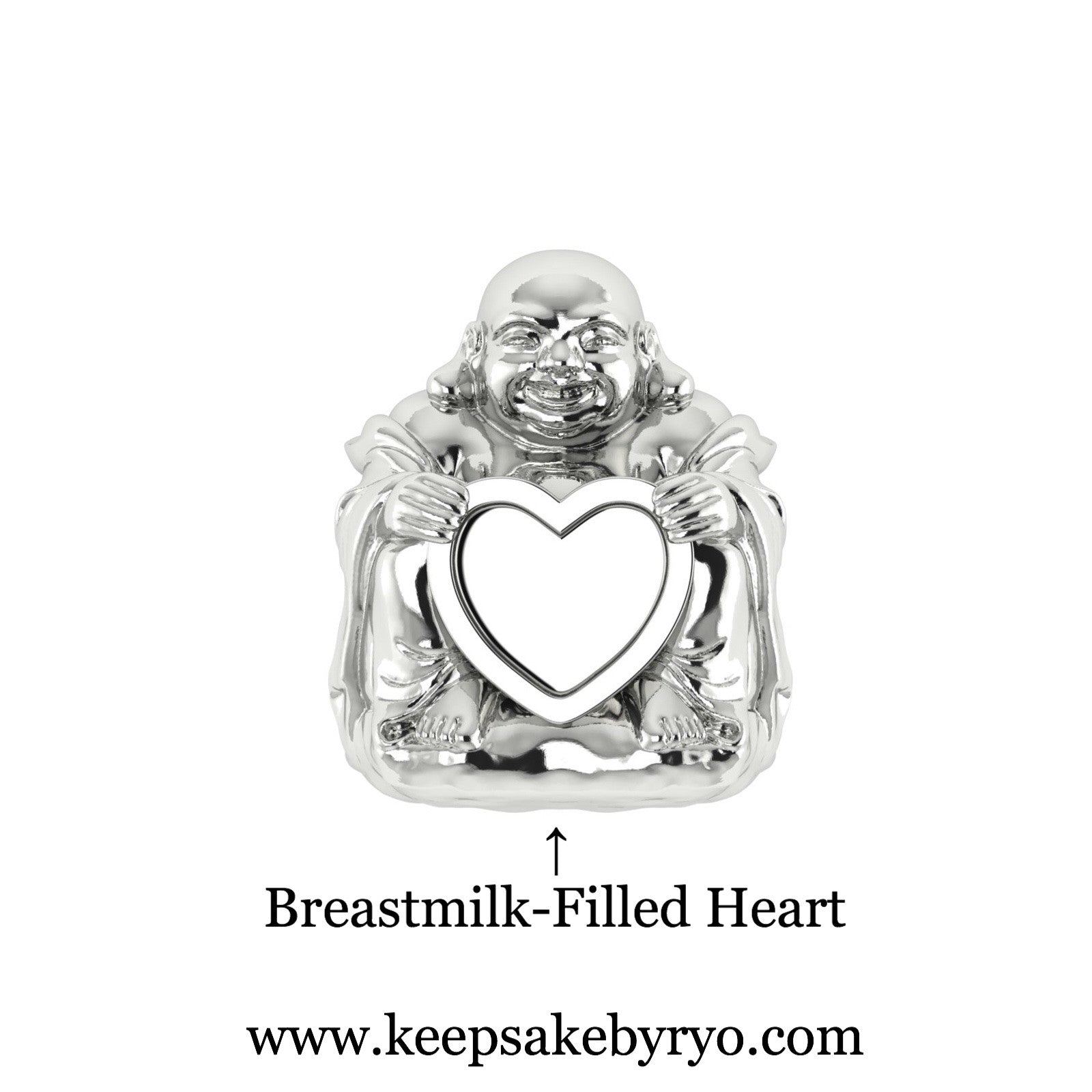 ASHES LAUGHING BUDDHA WITH HEART CHARM