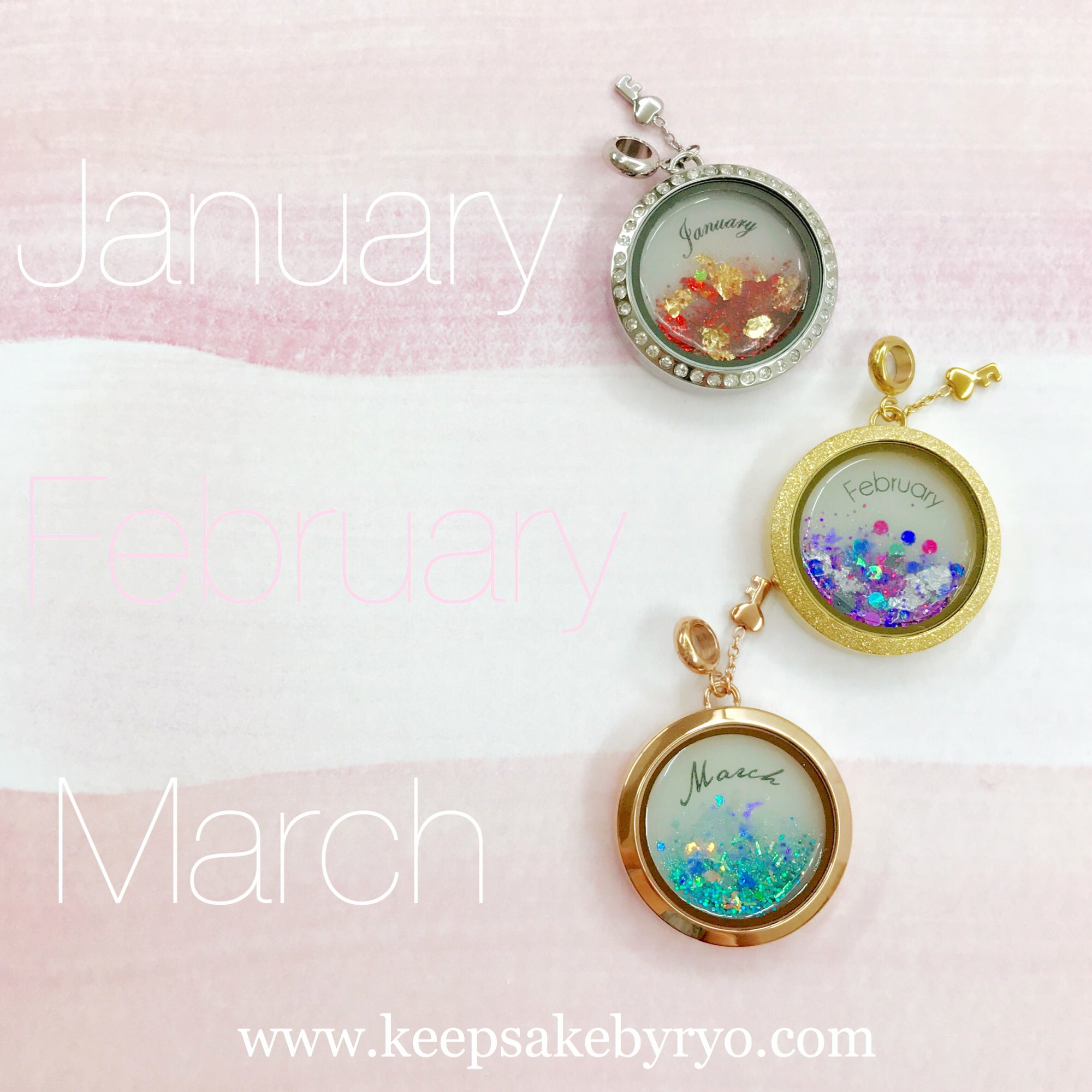 BIRTHSTONE SERIES GLASS LOCKETS