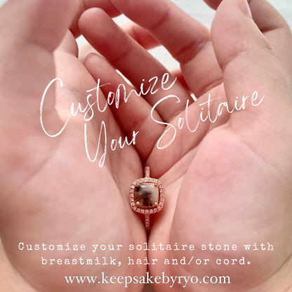 SOLITAIRE: ANYA RING WITH CUSHION INCLUSION STONE