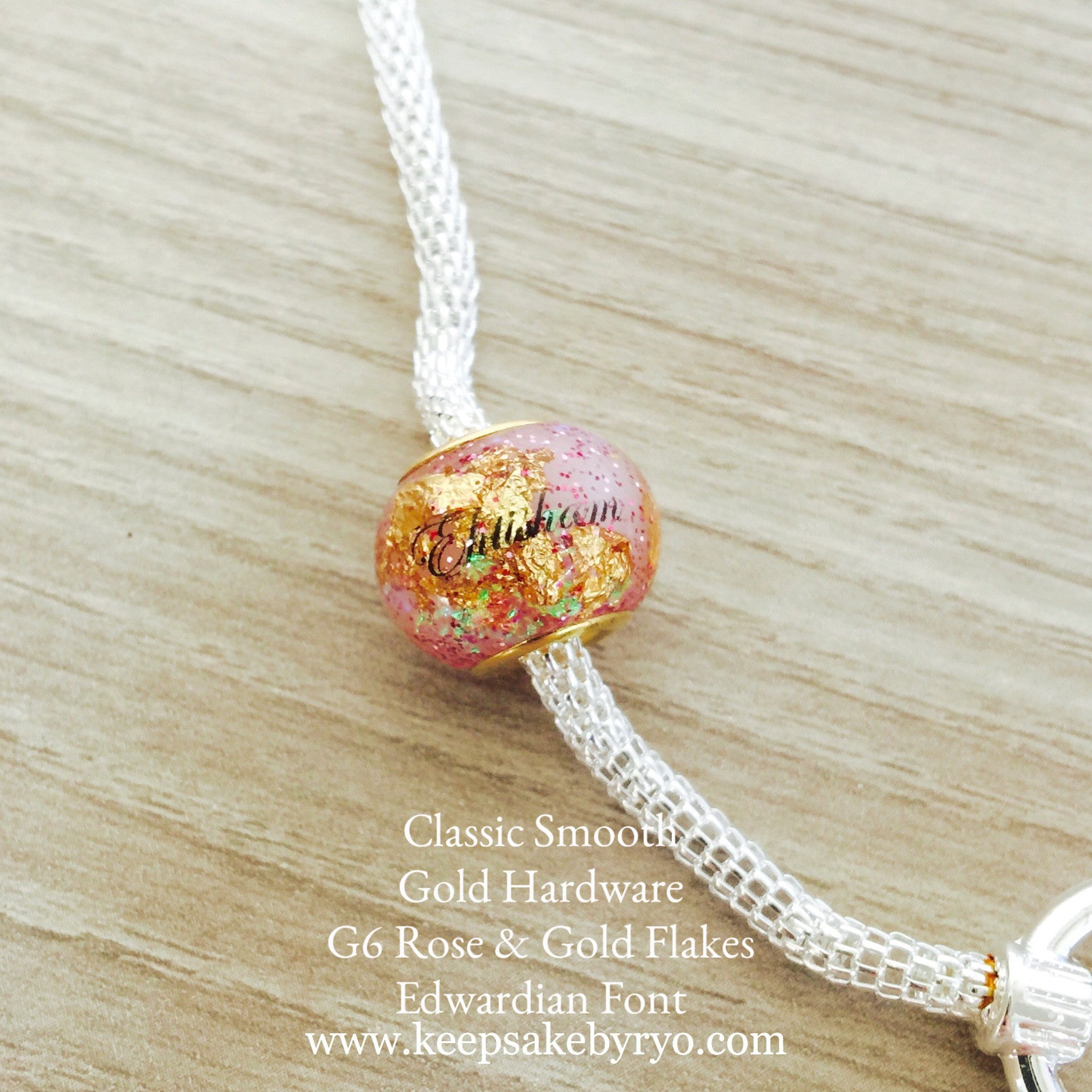 TRUST SPARKLE EUROPEAN CHARM WITH NAME INCLUSION