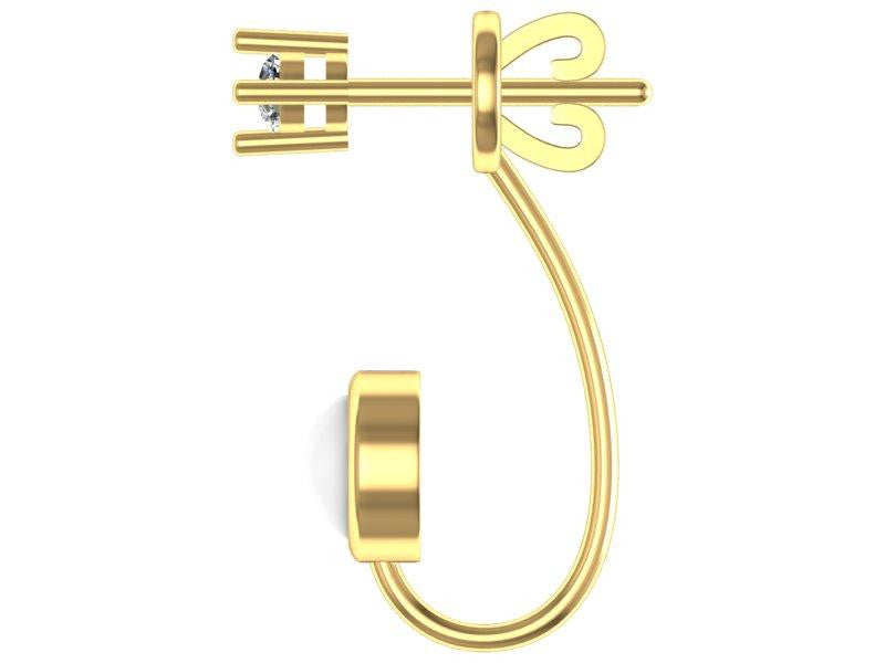 HEIRLOOM "MUMMY AND ME" EARRINGS SOLID GOLD WITH DIAMOND