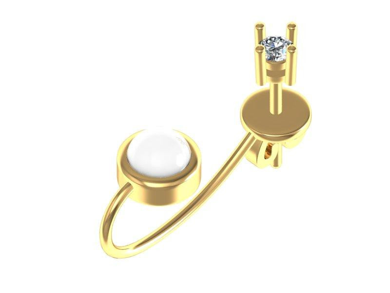 HEIRLOOM "MUMMY AND ME" EARRINGS SOLID GOLD WITH DIAMOND