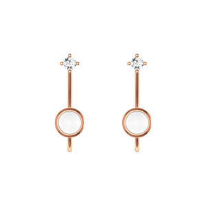 HEIRLOOM "MUMMY AND ME" EARRINGS SOLID GOLD WITH DIAMOND