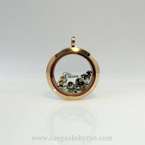FLOATING INCLUSION HEARTS GLASS LOCKET