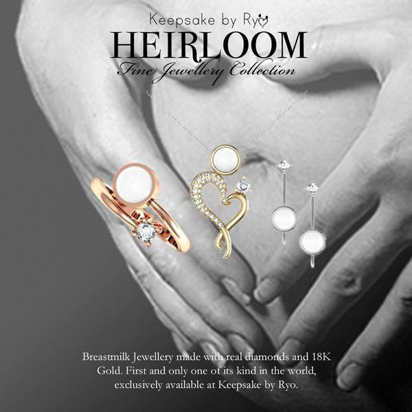 HEIRLOOM "DADDY AND ME" RING SOLID GOLD WITH DIAMONDS