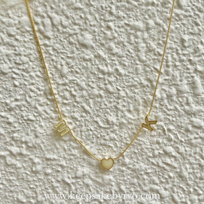 3D-PRINT: PERSONALIZED INCLUSION NAME NECKLACE (SINGLE INITIAL/SYMBOL)