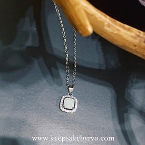 SOLITAIRE: YARA PENDANT WITH CUSHION INCLUSION STONE