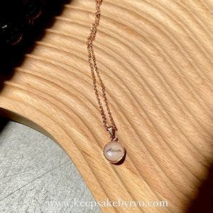12MM ROUND NECKLACE WITH PEARL SHIMMER