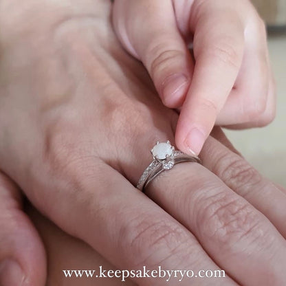 SOLITAIRE: ABIGAIL RING WITH ROUND INCLUSION STONE
