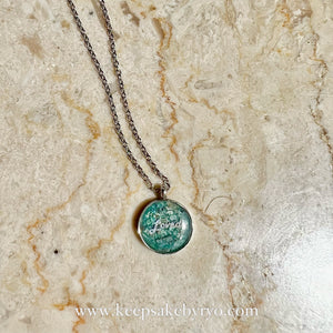 ASHES 15MM ROUND PENDANT NECKLACE