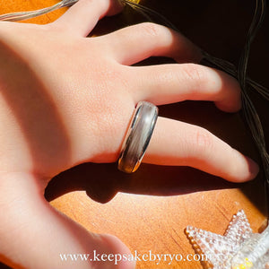 INLAY RING WITH BREASTMILK & HAIRCURL