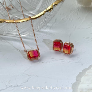 KEEPLETS COLLECTION: SUNRISE TOURMALINE EAR STUDS