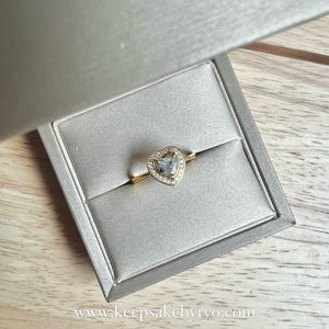 ASHES 925 SOLITAIRE: GEMMA RING WITH HEART INCLUSION STONE