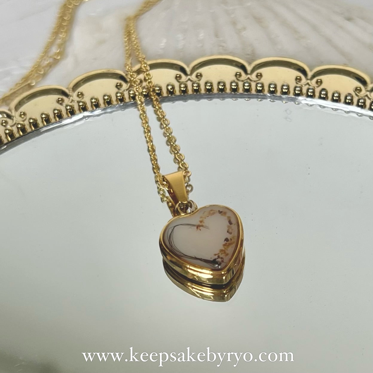 15MM HEART TRINITY PENDANT NECKLACE