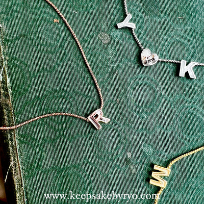 3D-PRINT: PERSONALIZED INCLUSION NAME NECKLACE (SINGLE INITIAL/SYMBOL)