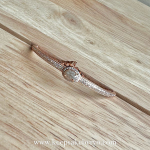 ASHES 925 SOLITAIRE: GALA BANGLE WITH OVAL INCLUSION STONE