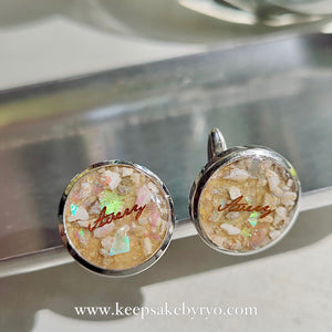ASHES CUFFLINKS WITH TEXT