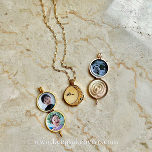 INCLUSION PHOTO LOCKET: BREASTMILK WITH DECORATIVE FLAKES