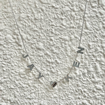 3D-PRINT: PERSONALIZED INCLUSION NAME NECKLACE (SINGLE INITIAL/SYMBOL)