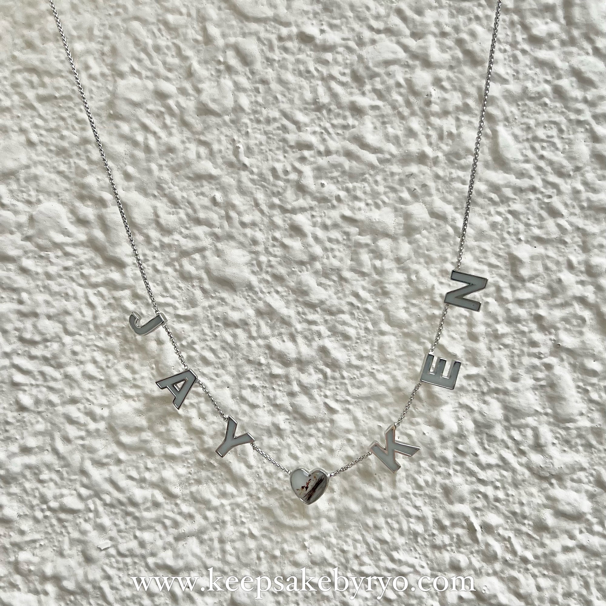 3D-PRINT: PERSONALIZED INCLUSION NAME NECKLACE (SINGLE INITIAL/SYMBOL)