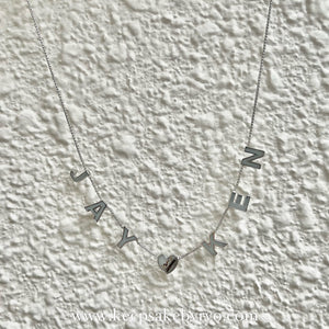3D-PRINT: PERSONALIZED INCLUSION NAME NECKLACE (SINGLE INITIAL/SYMBOL)