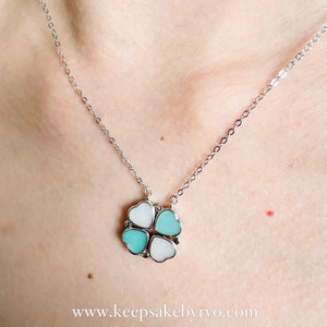 TWO-WAY CLOVER HEARTS NECKLACE