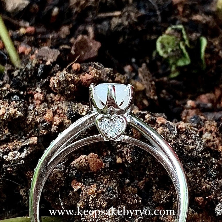 SOLITAIRE: ABIGAIL RING WITH ROUND INCLUSION STONE