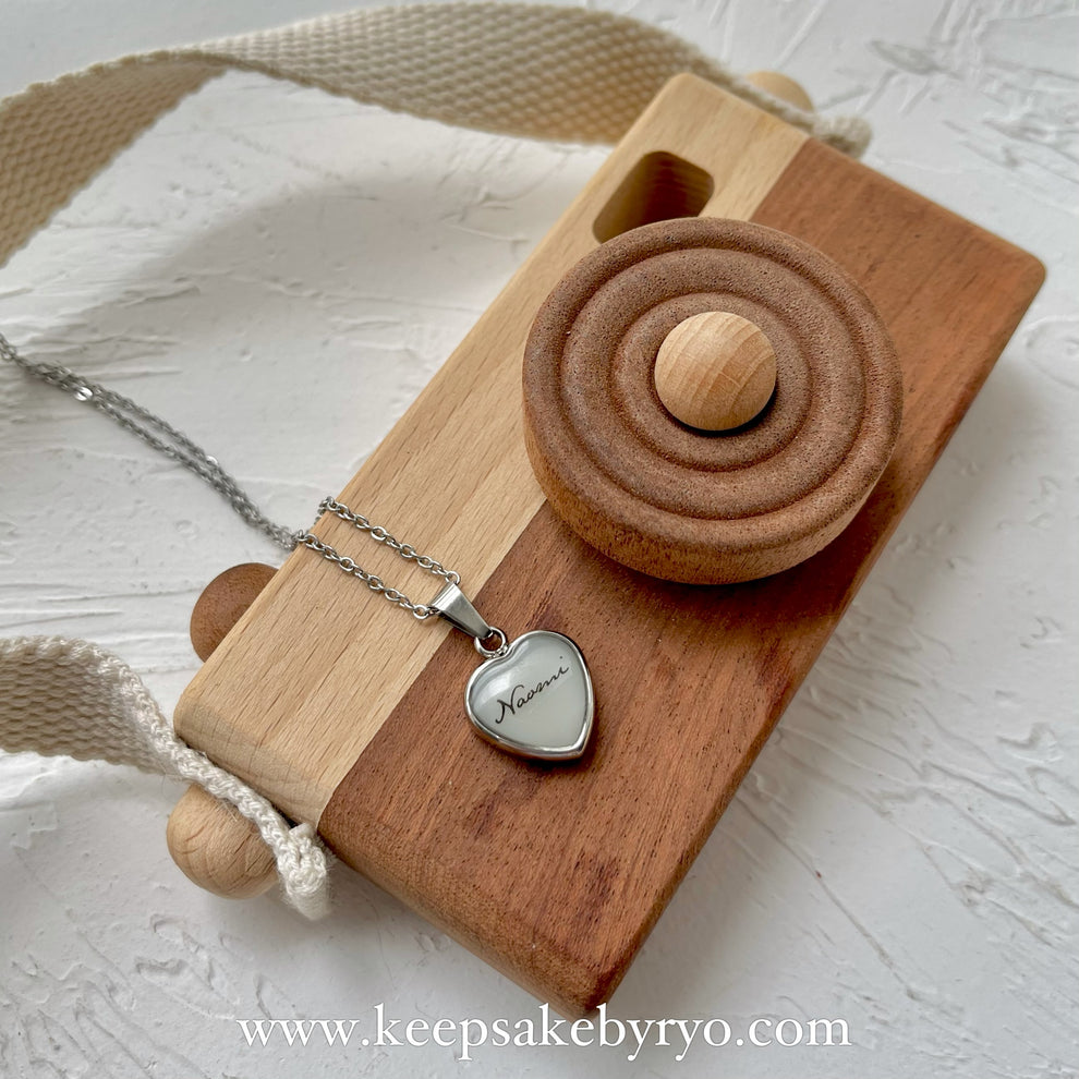 15MM CLASSIC HEART BREASTMILK PENDANT IN STAINLESS STEEL – Keepsake by Ryo