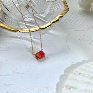 KEEPLETS COLLECTION: SUNRISE TOURMALINE NECKLACE