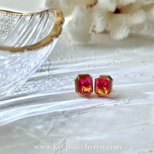 KEEPLETS COLLECTION: SUNRISE TOURMALINE EAR STUDS