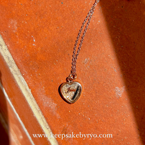 ASHES 15MM HEART PENDANT NECKLACE Keepsake by Ryo