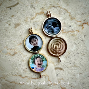 INCLUSION PHOTO LOCKET: BREASTMILK WITH DECORATIVE FLAKES