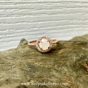 SOLITAIRE: OLIVIA RING WITH ROUND INCLUSION STONE